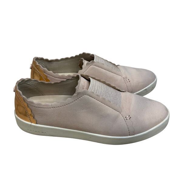 Cole‎ Haan GrandPro Womens Spectator Scalloped Slip-On Sneaker Pink Peach US 6.5 - Picture 1 of 7